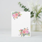 Elegantes Vintages Rosengeschirr Postkarte (Stehend Vorderseite)