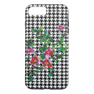Elegantes Vintages Rosenwasser Hahnentrittmuster Case-Mate iPhone Hülle