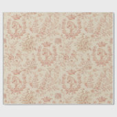 Elegantes Vintages Rotes Beige Reittier Geschenkpapier (Flach)