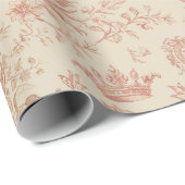 Elegantes Vintages Rotes Beige Reittier Geschenkpapier (Rolleneckpunkt)