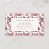 Elegantes Vintages Rotes Französisches Country Toi Visitenkarte (Rückseite)