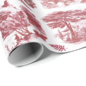 Elegantes Vintages Rotes Land Geschenkpapier (Rolleneckpunkt)