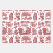 Elegantes Vintages Rotes Land Geschenkpapier Set (Vorderseite)