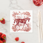 Elegantes Vintages Rotes Pferd Serviette (Beispiel)