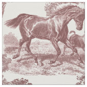 Elegantes Vintages Rotes Pferd Stoff (Nahaufnahme)