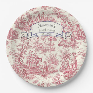 Elegantes Vintages Rotkehlchen Pappteller
