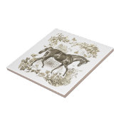 Elegantes Vintages Rustikales Beige Rodelbahn Fliese (Seite)