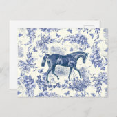 Elegantes Vintages Rustikales Pferd Postkarte (Vorne/Hinten)