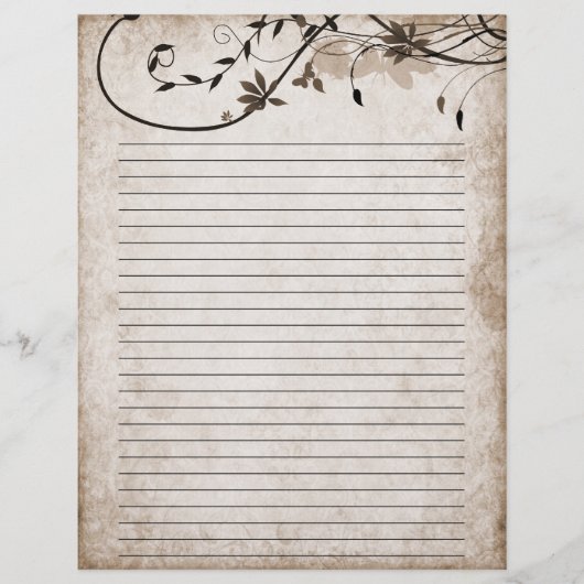 Elegantes Vintages Schreibpapier (Vorderseite)