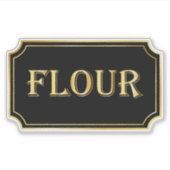 Elegantes Vintages Schwarz-Gold-Pantry-Label Aufkleber (Vorderseite)