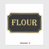 Elegantes Vintages Schwarz-Gold-Pantry-Label Aufkleber (Blatt)
