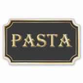 Elegantes Vintages Schwarz-Gold-Pantry-Label Aufkleber (Vorderseite)