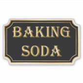 Elegantes Vintages Schwarz-Gold-Pantry-Label Aufkleber (Vorderseite)