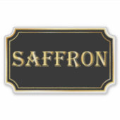 Elegantes Vintages Schwarz-Gold-Pantry-Label Aufkleber (Vorderseite)