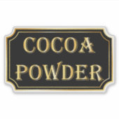 Elegantes Vintages Schwarz-Gold-Pantry-Label Aufkleber (Vorderseite)