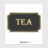 Elegantes Vintages Schwarz-Gold-Pantry-Label Aufkleber (Blatt)