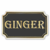 Elegantes Vintages Schwarz-Gold-Pantry-Label Aufkleber (Vorderseite)