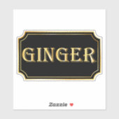 Elegantes Vintages Schwarz-Gold-Pantry-Label Aufkleber (Blatt)