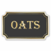 Elegantes Vintages Schwarz-Gold-Pantry-Label Aufkleber (Vorderseite)