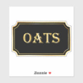 Elegantes Vintages Schwarz-Gold-Pantry-Label Aufkleber (Blatt)