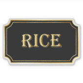 Elegantes Vintages Schwarz-Gold-Pantry-Label Aufkleber (Vorderseite)