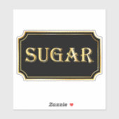 Elegantes Vintages Schwarz-Gold-Pantry-Label Aufkleber (Blatt)