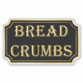 Elegantes Vintages Schwarz-Gold-Pantry-Label Aufkleber (Vorderseite)