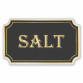 Elegantes Vintages Schwarz-Gold-Pantry-Label Aufkleber (Vorderseite)