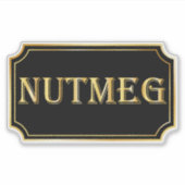 Elegantes Vintages Schwarz-Gold-Pantry-Label Aufkleber (Vorderseite)