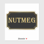 Elegantes Vintages Schwarz-Gold-Pantry-Label Aufkleber (Blatt)