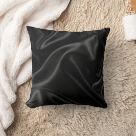 Elegantes, Vintages Schwarz-Silk-Design-Kissen Kissen
