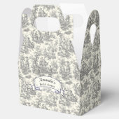 Elegantes, Vintages Schwarz-Tolles-Monogramm Geschenkschachtel (Geöffnet)