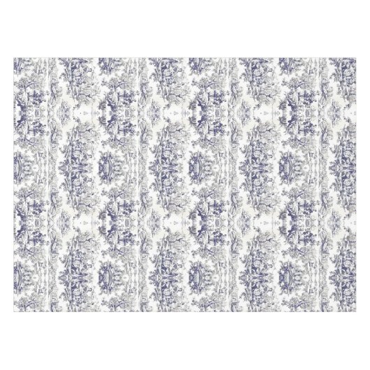 Elegantes, Vintages Schwarz-Tolles-Monogramm Tischdecke (Vorderseite (Horizontal))