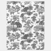 Elegantes Vintages Schwarz-weißes französisches To Fleecedecke (Vorderseite)