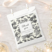 Elegantes Vintages Schwarz-weißes Hirschmuster Geschenktütchen (Ausgeschnitten)