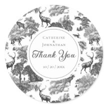 Elegantes Vintages Schwarz-weißes Hirschmuster