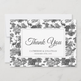 Elegantes Vintages Schwarz-weißes Toile Deer Save The Date