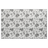 Elegantes Vintages Schwarz-weißes Wanderland Stoff (Yard (91,4 cm))