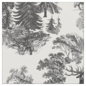 Elegantes Vintages Schwarz-weißes Wanderland Stoff (Nahaufnahme)