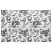 Elegantes Vintages Schwarz-weißes Wanderland Stoff (Fat Quarter (45,7 x 55,9 cm))