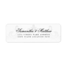 Elegantes Vintages Script-Hochzeitsadressen-Etiket