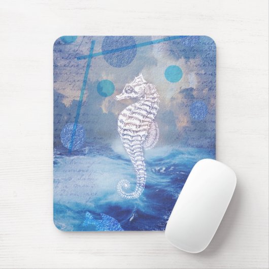 Elegantes Vintages Seepferd Mousepad (Mit Mouse)