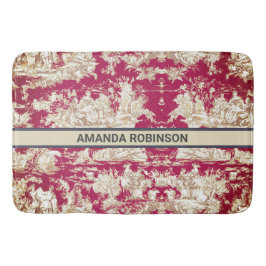 Elegantes Vintages Seetoile de jouy Monogramm Badematte