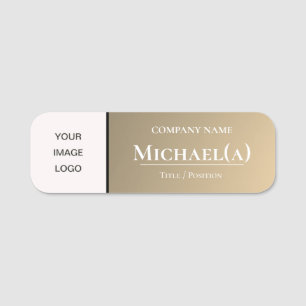 Elegantes Vintages Sepia Tone Gradient: Business L Namensschild