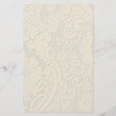 Elegantes, Vintages Spitzentexturpapier Briefpapier (Rückseite)