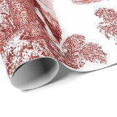 Elegantes Vintages, stilvolles Rotes Museum Geschenkpapier (Rolleneckpunkt)