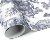 Elegantes Vintages, stürmisches Blaues Pferd im Wa Geschenkpapier (Rolleneckpunkt)