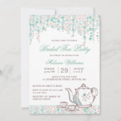 Elegantes Vintages Tea Party | BRAUTPARTY Einladung (Vorderseite)