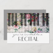 elegantes Vintages trendiges Musikfestival Einladung (Vorne/Hinten)