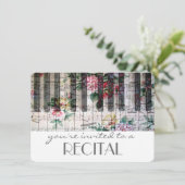 elegantes Vintages trendiges Musikfestival Einladung (Stehend Vorderseite)